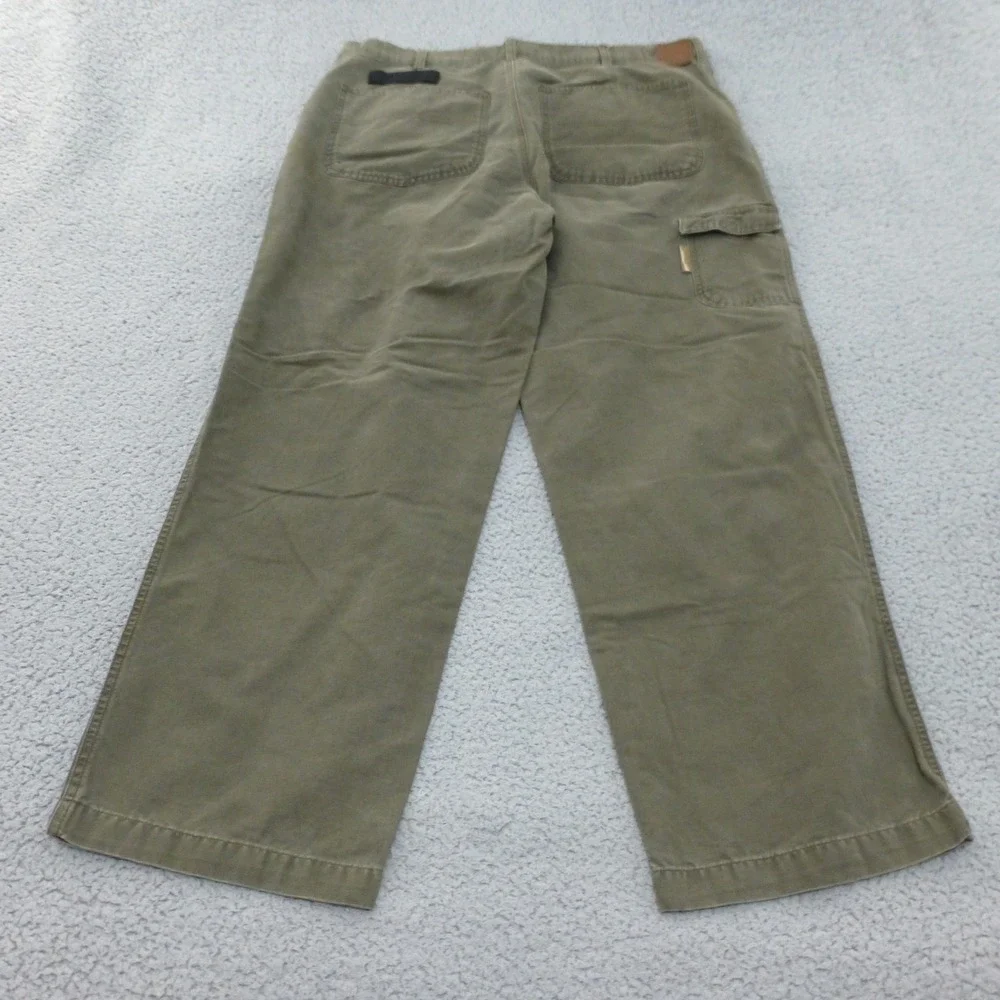 Columbia River Lodge Canvas Utility Pants Mens 38x30 Olive Green Cotton